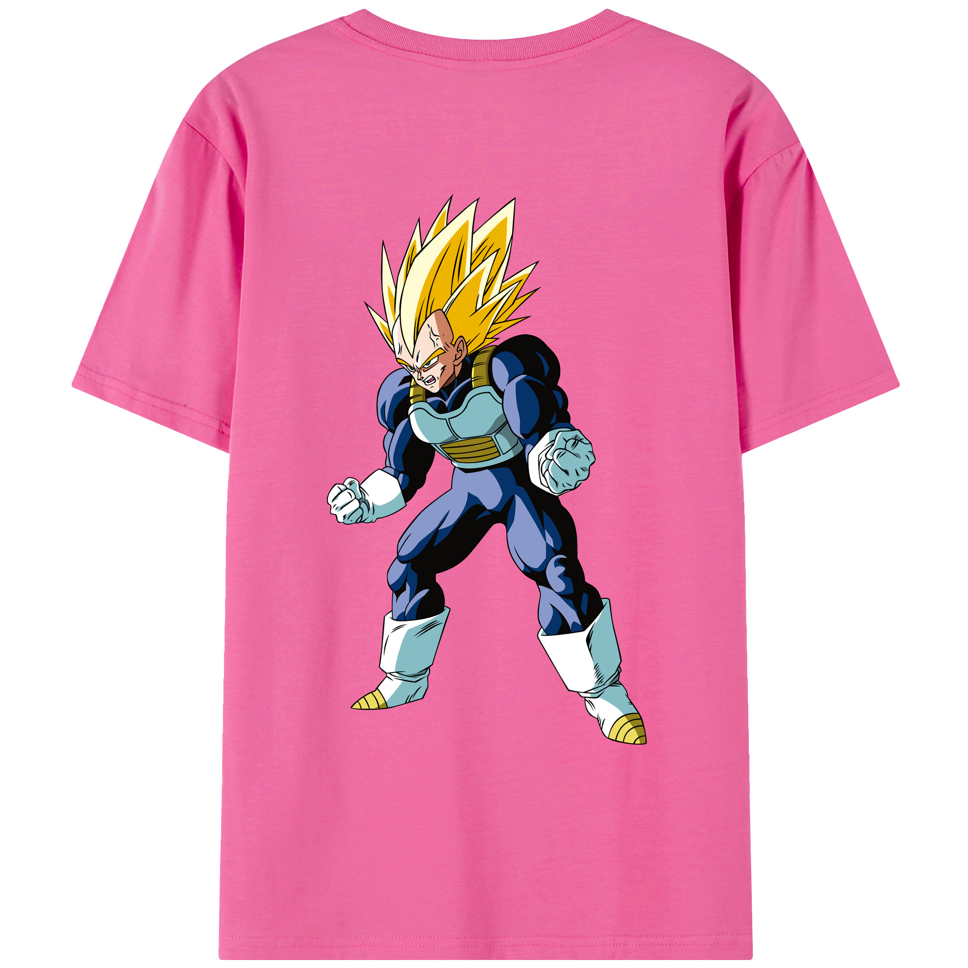 （画像用） ドラゴンボール ベジータ四世（Bejīta Yonsei）DRAGON BALL Vegeta IV レディース半袖Tシャツ(バックプリント)